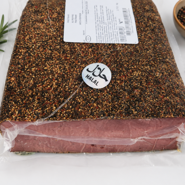 Pastrami halal de bœuf au poivre noir pour professionnels