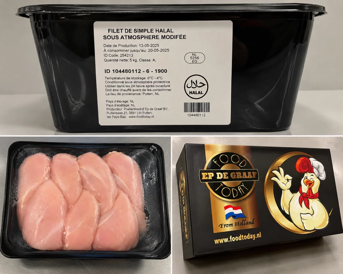 Filet de poulet cru halal frais 5 kg