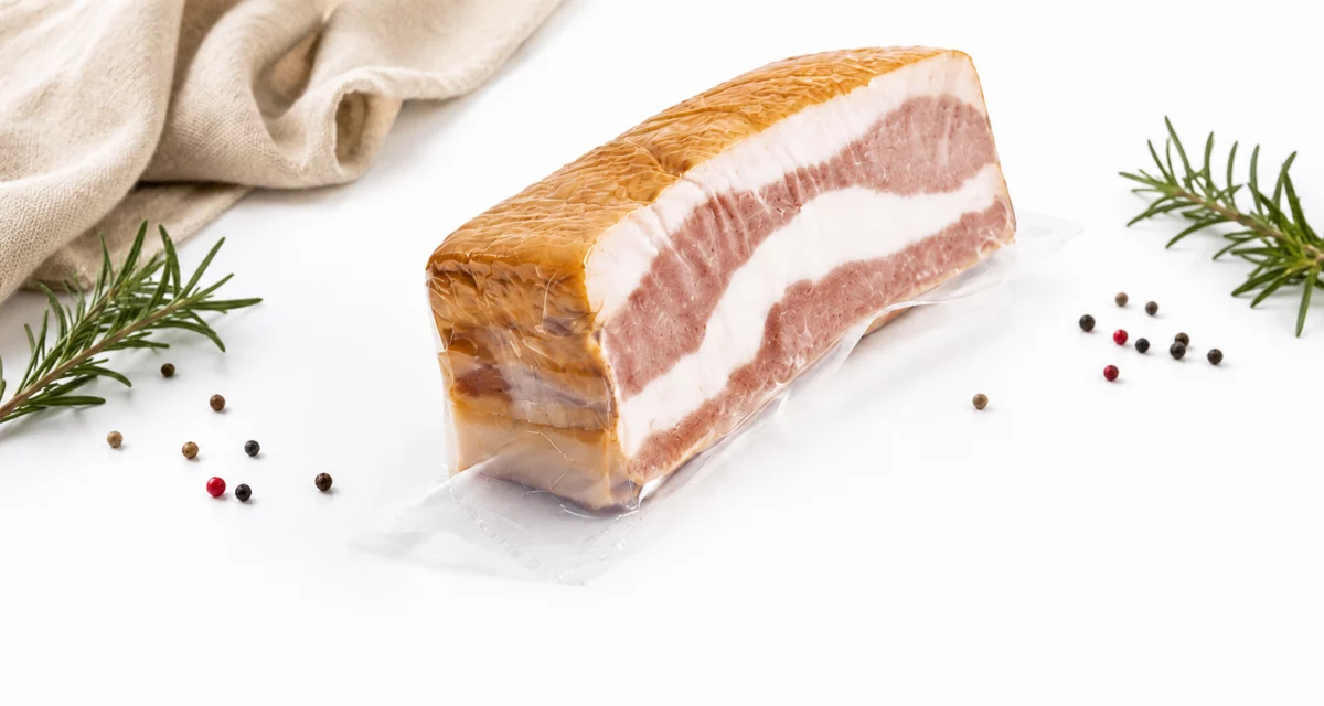Bacon de poulet et boeuf halal fumé pour professionnels